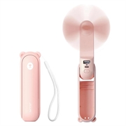 Jisulife Life8 Plus 3-in-1 -kannettava tuuletin, jossa on virtapankkitoiminto - vaaleanpunainen