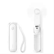 Jisulife Life8 Plus 3-in-1 -kannettava tuuletin, jossa on virtapankkitoiminto - valkoinen