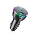 Joyroom JR-CL26 70W autolaturi 3 portilla - 2x USB-C, USB-A - musta