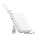 Joyroom JR-L008 Cutie Power Bank 10000mAh ja USB-C & Lightning kaapelit - 22.5W - Valkoinen