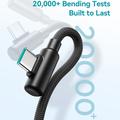 Joyroom JR-PC1 10000mAh:n varavirtalaturi, jossa on sisäänrakennetut USB-C- ja Lightning-kaapelit - musta