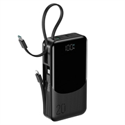Joyroom JR-PC2 20 000 mAh:n varavirtalähde, 3 sisäänrakennettua kaapelia ja LED-näyttö - 22.5W