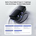 Joyroom JR-PC2 20 000 mAh:n varavirtalähde, 3 sisäänrakennettua kaapelia ja LED-näyttö - 22.5W