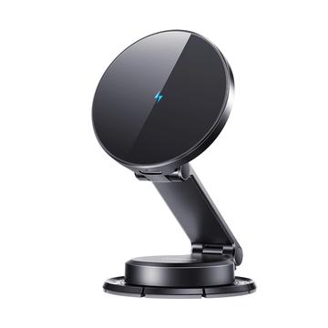 Joyroom JR-ZS408 Magneettinen langaton autolaturi ja autoteline - 15W - musta