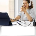 Joyroom SY-C03 2-in-1 audiosovitin - Musta