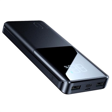 Joyroom JR-T012 Kaksois-USB Varavirtalähde - 10000mAh - Musta