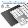 K-35 Bluetooth-näppäimistö Slim 35-näppäimet Tietokoneen kannettavan tietokoneen näppäimistö Tablet-tarvikkeet - hopea valkoinen