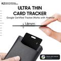 K2 Card-Style Smart Tracker Android Find My Device - Google Sertifioitu - Musta