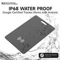 K2 Card-Style Smart Tracker Android Find My Device - Google Sertifioitu - Musta