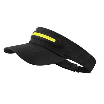 KD-VR1 LED-valaistu aurinkovisiirin hattu - musta