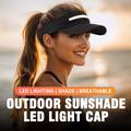 KD-VR1 LED-valaistu aurinkovisiirin hattu - musta