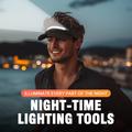 KD-VR1 LED-valaistu aurinkovisiirin hattu - musta