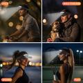 KD-VR1 LED-valaistu aurinkovisiirin hattu - musta