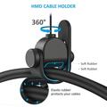 KIWI design VR Cable Management/Holder - 3 kpl. - Musta