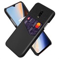 KSQ OnePlus 7 Suojakuori Korttitaskulla - Musta