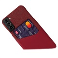 KSQ Samsung Galaxy S22 5G Suojakuori Korttipidikkeellä - Punainen