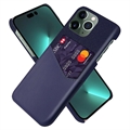 iPhone 14 Pro Max KSQ Suojakuori Korttipidikkeellä - Sininen