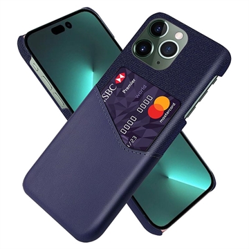 iPhone 14 Pro Max KSQ Suojakuori Korttipidikkeellä - Sininen