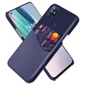 KSQ OnePlus Nord N10 5G Suojakotelo Korttitaskulla - Sininen