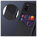 KSQ Samsung Galaxy A41 Suojakuori Korttipidikkeellä - Musta