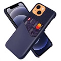 KSQ iPhone 13 Suojakuori Korttipidikkeellä - Sininen