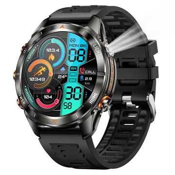 KT80 urheiluälykello - 3ATM vedenpitävä, Bluetooth-puhelut, 1.46" HD kosketusnäyttö, integroitu taskulamppu