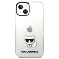 Karl Lagerfeld Choupette Logo iPhone 14 Plus Kotelo - Läpinäkyvä