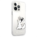 Karl Lagerfeld Läpinäkyvä iPhone 13 Pro Max TPU Suojakotelo - Choupette Syö