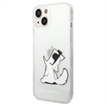 Karl Lagerfeld Läpinäkyvä iPhone 13 Pro Max TPU Suojakotelo - Choupette Syö
