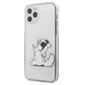 Karl Lagerfeld Läpinäkyvä iPhone 12 Pro Max TPU Suojakotelo - Choupette Syö