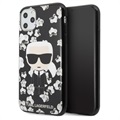Karl Lagerfeld Flower iPhone 11 Pro TPU Suojakuori - Musta