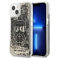 Karl Lagerfeld Gatsby Liquid Glitter iPhone 13 Mini Suojakuori - Musta
