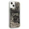 Karl Lagerfeld Gatsby Liquid Glitter iPhone 13 Mini Suojakuori - Musta
