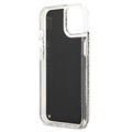 Karl Lagerfeld Gatsby Liquid Glitter iPhone 13 Mini Suojakuori - Musta