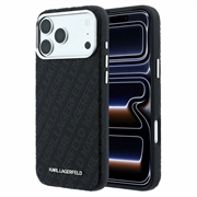 iPhone 18 Pro/17 Pro Karl Lagerfeld Grained Allover Logo Pitkänomainen MagSafe-suojakuori