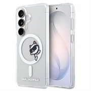 Samsung Galaxy S26 Karl Lagerfeld IML Choupette Peekaboo Logo magneettikotelo - läpinäkyvä