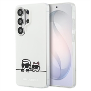 Samsung Galaxy S26 Ultra Karl Lagerfeld IML Karl&Choupette Peekaboo-logo magneettikotelo - valkoinen