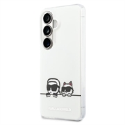 Samsung Galaxy S26 Karl Lagerfeld IML Karl&Choupette Peekaboo-logo magneettikotelo - valkoinen