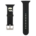 Karl Lagerfeld Ikonik Apple Watch 7/SE/6/5/4/3/2/1 Ranneke - 41mm/40mm/38mm - Musta
