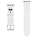 Karl Lagerfeld Ikonik Apple Watch 7/SE/6/5/4/3/2/1 Ranneke - 45mm/44mm/42mm - Valkoinen