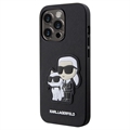 Karl Lagerfeld Ikonik Karl & Choupette iPhone 13 Pro Suojakuori - Musta