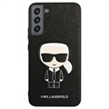 Karl Lagerfeld Ikonik Saffiano Samsung Galaxy S22+ 5G Suojakotelo - Musta