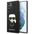 Karl Lagerfeld Ikonik Saffiano Samsung Galaxy S22 Ultra 5G Suojakotelo - Musta