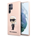 Karl Lagerfeld Ikonik Samsung Galaxy S23 Ultra 5G Silikonikuori - Pinkki