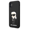 Karl Lagerfeld Ikonik iPhone 11 Silikonikuori - Musta