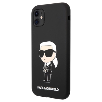 Karl Lagerfeld Ikonik iPhone 11 Silikonikuori - Musta
