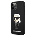 Karl Lagerfeld iPhone 12/12 Pro Silikonikuori - Musta