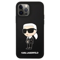 Karl Lagerfeld iPhone 12/12 Pro silikonikotelo - musta