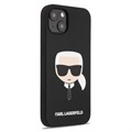 Karl Lagerfeld Karl Head iPhone 13 Silikonikuori - Musta