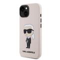 iPhone 15 Karl Lagerfeld Ikonik Silikonikuori - Pinkki